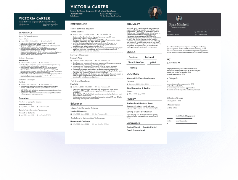 image of choosing resume template